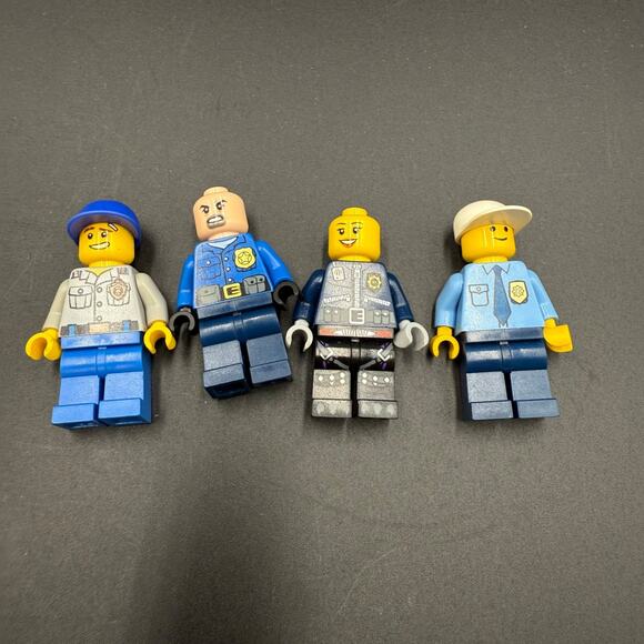 Lego Minifigures Lot of 4 Blue Officer Toy Figures - Picture 2 of 5